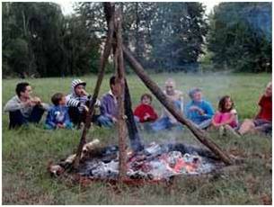 1 feu de camp